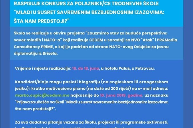 Mladi u susret savremenim bezbjednosnim izazovima: šta nam predstoji?