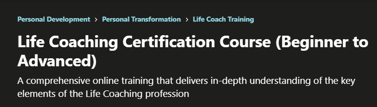 life coaching course