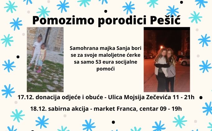 humanitarn akcija za porodicu Pešić