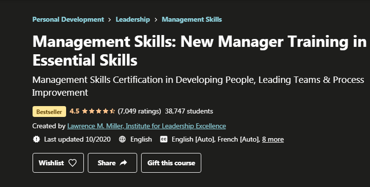 Management Skills: New Manager Training in Essential Skills