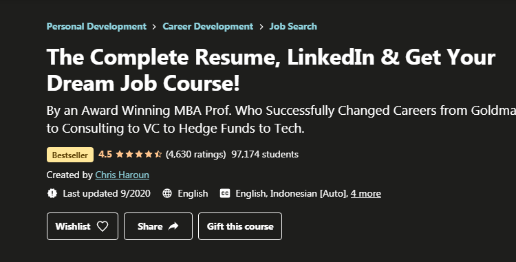 The Complete Resume, LinkedIn & Get Your Dream Job Course